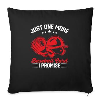 Collector Trader drôle juste une carte de baseball de plus - Housse de coussin décorative 45 x 45 cm - noir - Devant
