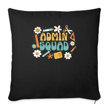 School Administrator Principal Admin Squad - Sofa pillowcase 17,3'' x 17,3'' (45 x 45 cm) - black - Front