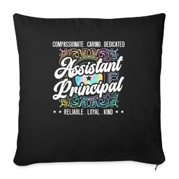 School Administrator Principal Admin Squad - Sofa pillowcase 17,3'' x 17,3'' (45 x 45 cm) - black - Front