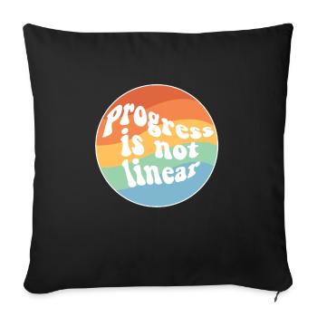 Progress Is Not Linear Paraprofessional Sped - Sofa pillowcase 17,3'' x 17,3'' (45 x 45 cm) - black - Front