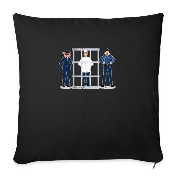 Funny Vegan Chef Restaurant Chef Kitchen Work - Sofa pillowcase 17,3'' x 17,3'' (45 x 45 cm) - black - Front