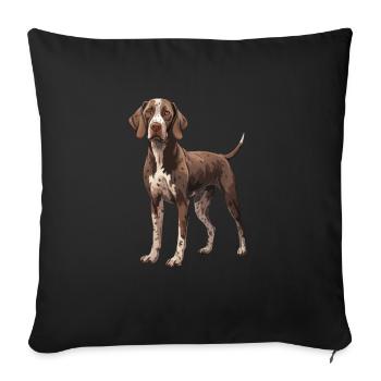 Animal Lover - Cute Animal Graphic - Dog - Sofa pillowcase 17,3'' x 17,3'' (45 x 45 cm) - black - Front