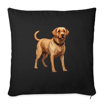 Animal Lover - Cute Animal Graphic - Dog - Sofa pillowcase 17,3'' x 17,3'' (45 x 45 cm) - black - Front