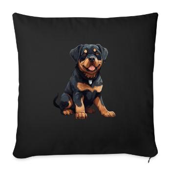 Animal Lover - Cute Animal Graphic - Dogs - Sofa pillowcase 17,3'' x 17,3'' (45 x 45 cm) - black - Front