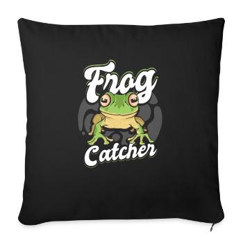 Herpetologist Toad Lover Amphibian Funny Frog Catc - Sofa pillowcase 17,3'' x 17,3'' (45 x 45 cm) - black - Front