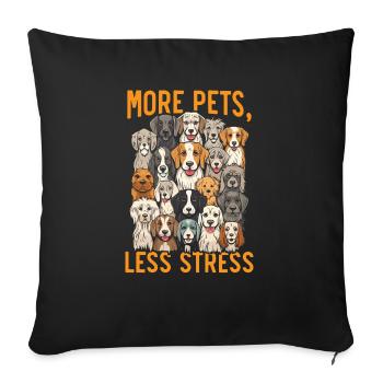 Pet Sitting Pet Lover Dog Walking Dog Sitter - Housse de coussin décorative 45 x 45 cm - noir - Devant