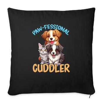 Pet Sitting Pet Lover Dog Walking Dog Sitter - Housse de coussin décorative 45 x 45 cm - noir - Devant