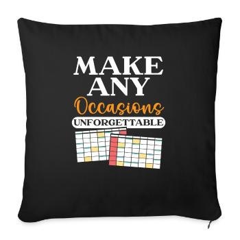 Event Planner Coordinator Job Event Planning - Sofa pillowcase 17,3'' x 17,3'' (45 x 45 cm) - black - Front