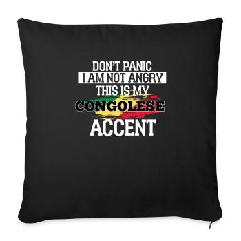 Eritrea - Sofa pillowcase 17,3'' x 17,3'' (45 x 45 cm) - black - Front