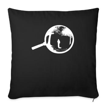 Ghost Hunter Creepy Adventure, Paranormal - Housse de coussin décorative 45 x 45 cm - noir - Devant