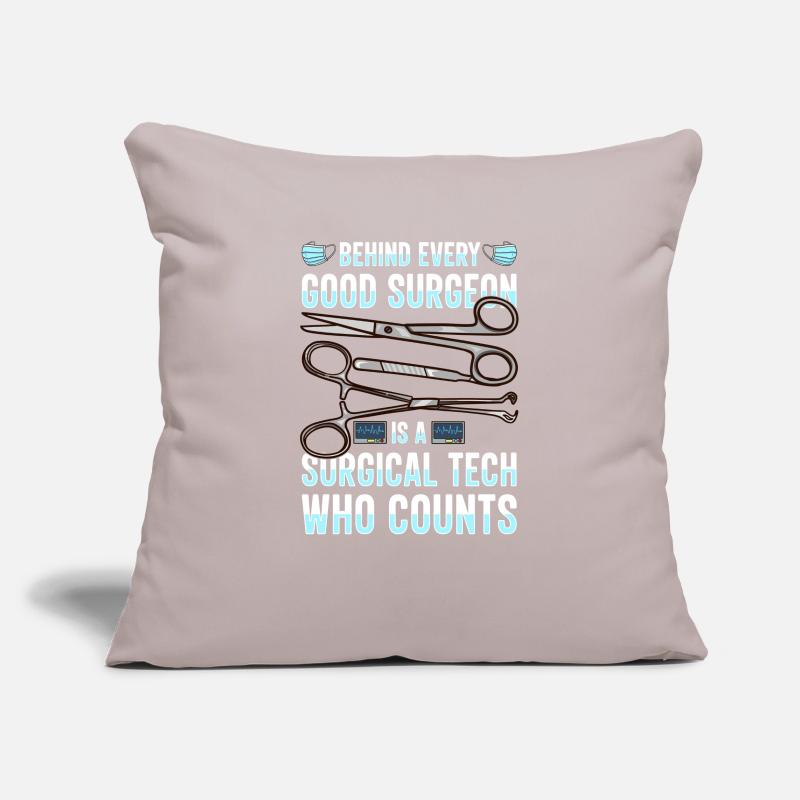 Scrub Tech Technicien chirurgical Technologue chirurgical Housse de coussin décorative 45 x 45 cm