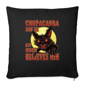 Monstre mythique - Monstre cryptide - Drôle - Housse de coussin décorative 45 x 45 cm - noir - Devant