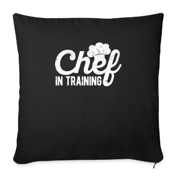 Chef in training Kitchen Culinary Chef of Life - Sofa pillowcase 17,3'' x 17,3'' (45 x 45 cm) - black - Front