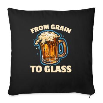 Homebrewing Brauer Bier Herstellung Craft Beer Homebrew - Sofakissenbezug 45 x 45 cm - Schwarz - Vorne
