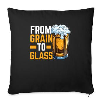 Homebrewing Brauer Bier Herstellung Craft Beer Homebrew - Sofakissenbezug 45 x 45 cm - Schwarz - Vorne