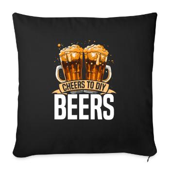 Homebrewing Brewer Beer Making Craft Beer Homebrew - Sofa pillowcase 17,3'' x 17,3'' (45 x 45 cm) - black - Front