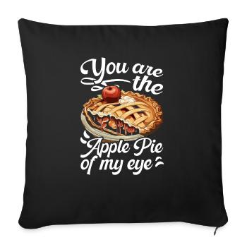 Apple Pie Dessert Food Lover Foodie American Baker - Sofa pillowcase 17,3'' x 17,3'' (45 x 45 cm) - black - Front