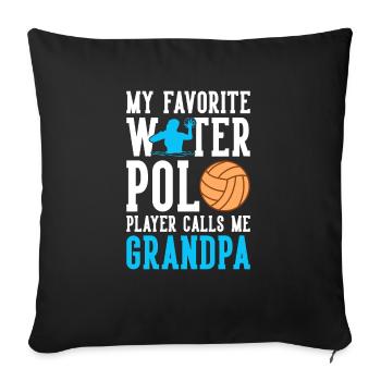 Water Polo Player Calls Me Grandpa - Sofa pillowcase 17,3'' x 17,3'' (45 x 45 cm) - black - Front