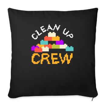 Master Builder Briques Blocs Jouer Jouets - Housse de coussin décorative 45 x 45 cm - noir - Devant