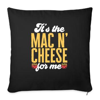 Macaroni Cheese Lover Mac And Cheese - Sofa pillowcase 17,3'' x 17,3'' (45 x 45 cm) - black - Front