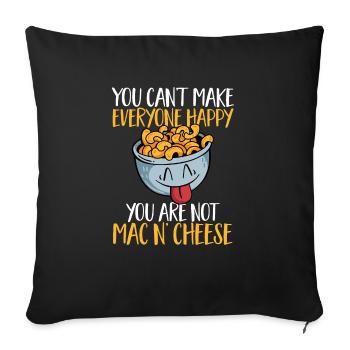 Macaroni Cheese Lover Mac And Cheese - Sofa pillowcase 17,3'' x 17,3'' (45 x 45 cm) - black - Front