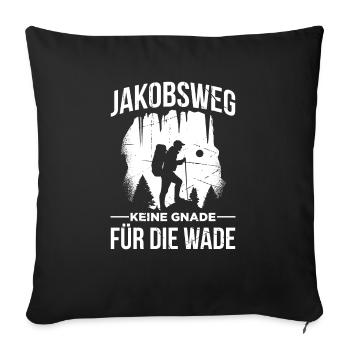 Jakobsweg Für Pilger Wanderer Pilgerweg Camino de - Sofakissenbezug 45 x 45 cm - Schwarz - Vorne