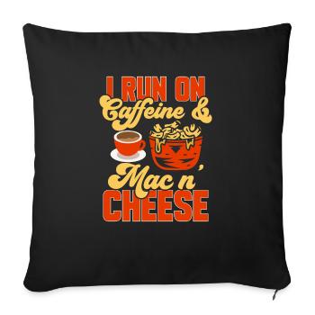 Macaroni Cheese Lover Mac And Cheese - Sofa pillowcase 17,3'' x 17,3'' (45 x 45 cm) - black - Front