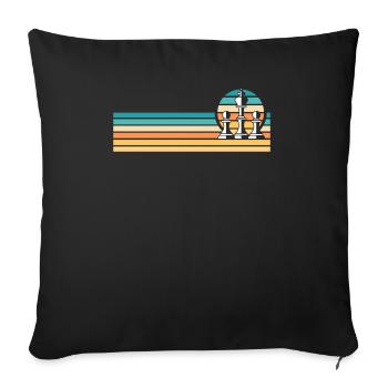 Chess Board Game Checkmate Strategy Chess Player - Sofa pillowcase 17,3'' x 17,3'' (45 x 45 cm) - black - Front