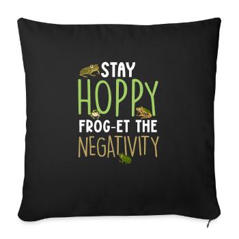 Herpetologist Amphibian Toad Stay Hoppy Frog The N - Sofakissenbezug 45 x 45 cm - Schwarz - Vorne