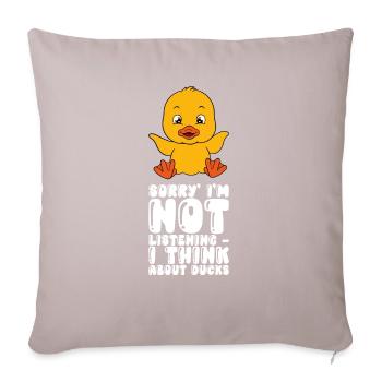 Drôle de canard Canards mignons - Housse de coussin décorative 45 x 45 cm - taupe clair - Devant