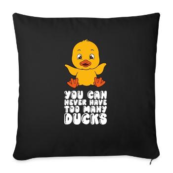 Drôle de canard Canards mignons - Housse de coussin décorative 45 x 45 cm - noir - Devant
