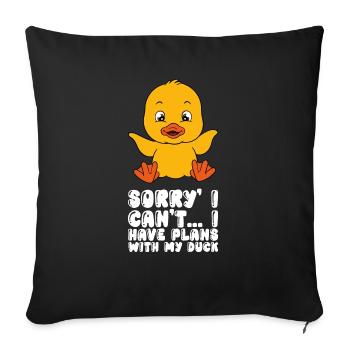 Drôle de canard Canards mignons - Housse de coussin décorative 45 x 45 cm - noir - Devant