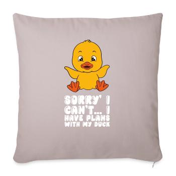 Drôle de canard Canards mignons - Housse de coussin décorative 45 x 45 cm - taupe clair - Devant