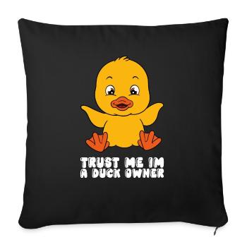 Drôle de canard Canards mignons - Housse de coussin décorative 45 x 45 cm - noir - Devant