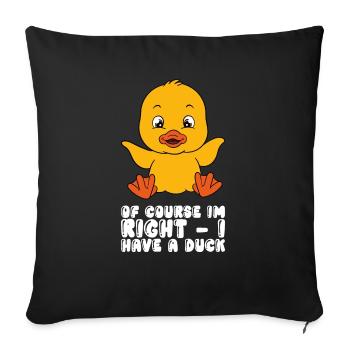 Drôle de canard Canards mignons - Housse de coussin décorative 45 x 45 cm - noir - Devant