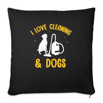 Domestic help, cleaner, housekeeper - Sofa pillowcase 17,3'' x 17,3'' (45 x 45 cm) - black - Front
