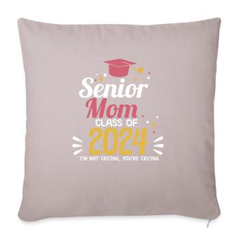 Proud Mama Senior Mom Class of 2024 Funny - Sofakissenbezug 45 x 45 cm - helles Taupe - Vorne