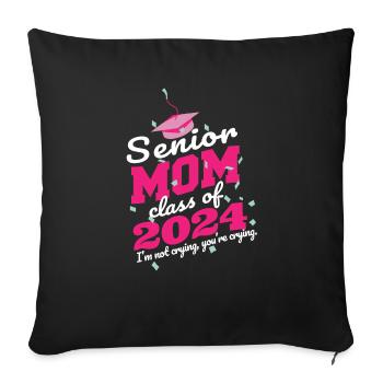 Classe de maman senior de 2024 Proud Mother Funny - Housse de coussin décorative 45 x 45 cm - noir - Devant