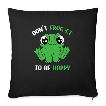 Herpetologist Toad Cute Don't Frog To Be Hoppy Amp - Sofakissenbezug 45 x 45 cm - Schwarz - Vorne