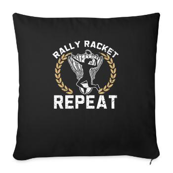 Shuttlecock Badminton Player Smash Racquet Sports - Sofa pillowcase 17,3'' x 17,3'' (45 x 45 cm) - black - Front