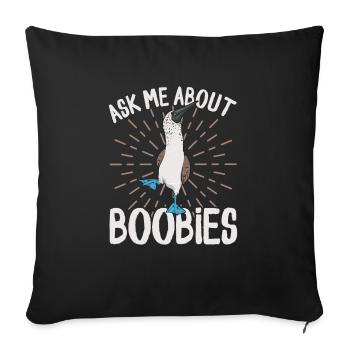 Blue-footed Booby Seabird Blue-footed Booby Seabird - Sofa pillowcase 17,3'' x 17,3'' (45 x 45 cm) - black - Front