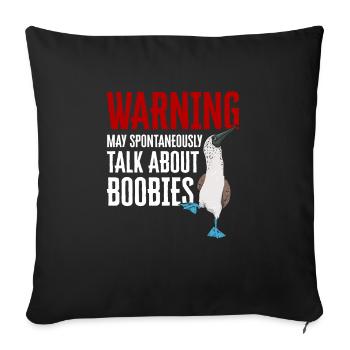 Blue-footed Booby Seabird Blue-footed Booby Seabird - Sofa pillowcase 17,3'' x 17,3'' (45 x 45 cm) - black - Front