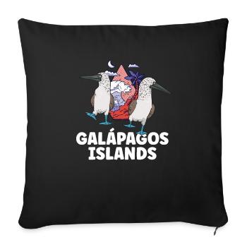 Blue-footed Booby Seabird - Sofa pillowcase 17,3'' x 17,3'' (45 x 45 cm) - black - Front