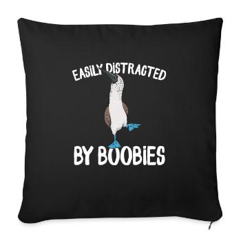 Blue-footed Booby Seabird Blue-footed Booby Seabird - Sofa pillowcase 17,3'' x 17,3'' (45 x 45 cm) - black - Front