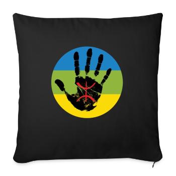 AMAZIGH BERBER KABYLE Z AMAZIGH - Sofakissenbezug 45 x 45 cm - Schwarz - Vorne