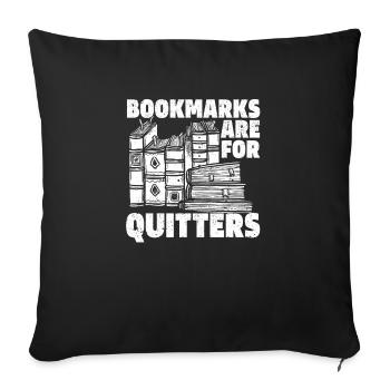 Les signets sont amusants pour les amateurs de livres de Quitter - Housse de coussin décorative 45 x 45 cm - noir - Devant
