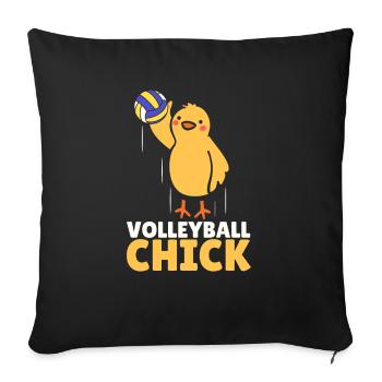 Cute Volleyball Chick Spiker Kids Setter - Sofa pillowcase 17,3'' x 17,3'' (45 x 45 cm) - black - Front