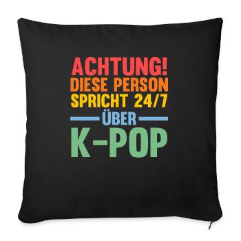Korea Musik Kpop - Sofakissenbezug 45 x 45 cm - Schwarz - Vorne