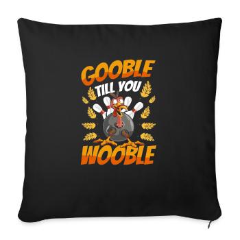 Thanksgiving Bowl Bowler Strike Pin Sport Bowling - Sofa pillowcase 17,3'' x 17,3'' (45 x 45 cm) - black - Front