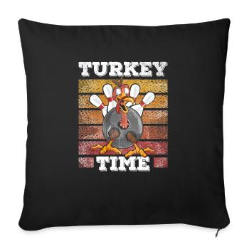 Thanksgiving Bowl Bowler Strike Pin Sport Bowling - Sofa pillowcase 17,3'' x 17,3'' (45 x 45 cm) - black - Front